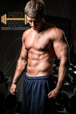commercial photography gym portrait bodybuilder muscle "Midway Fitness"